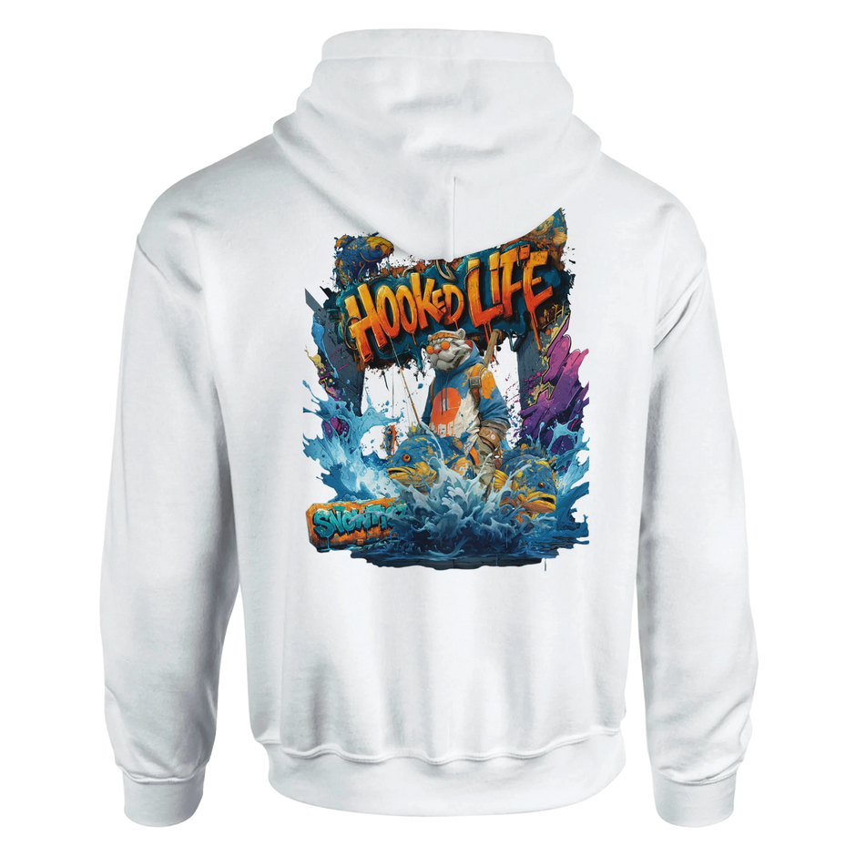 Urban Fashion Hoodie Herren mit Tiger und Fisch-Motiv