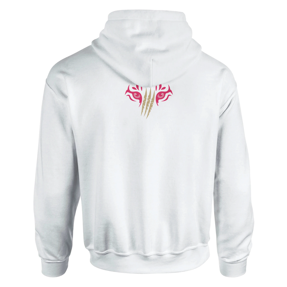 Brand Snowtigz auf Rückseite vom Damenhoodie. Queen of the Day - Birthday.
