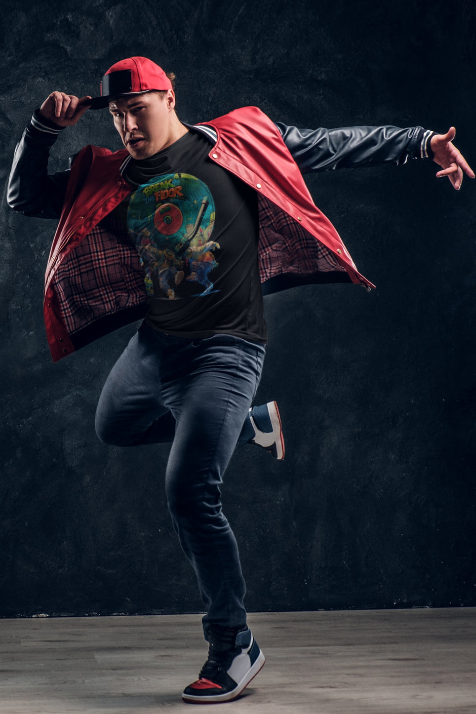 HipHop StreetStyle Shirt mit Vinyl Record Design