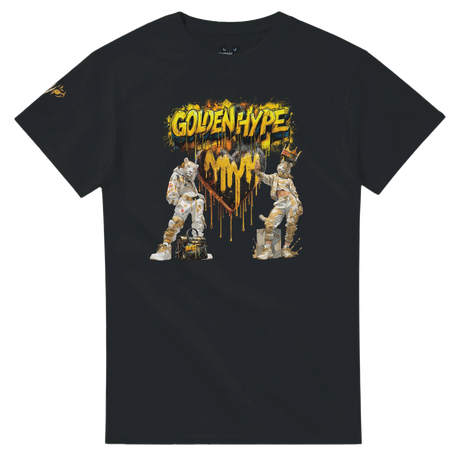 Golden Hype Damen T-Shirt Snowtigz Streetwear mit Gold-Effekt