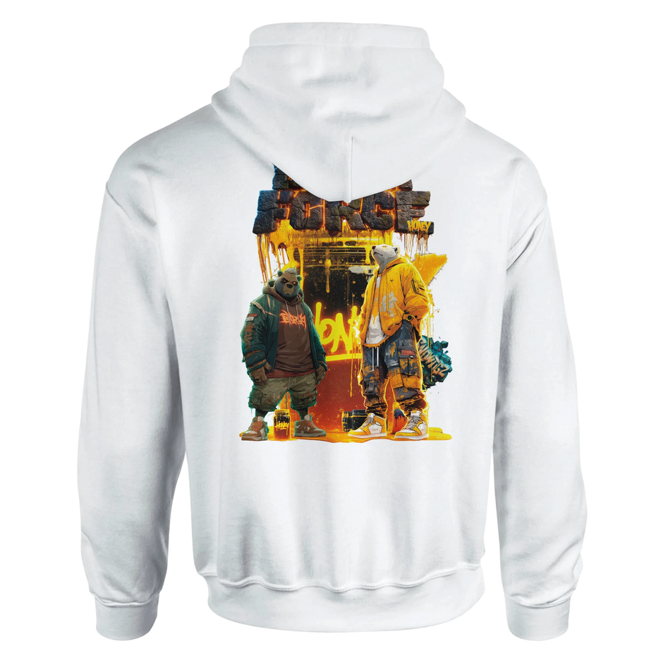 Herren Hoodie Snowtigz Bear Force Graffiti Honey Style