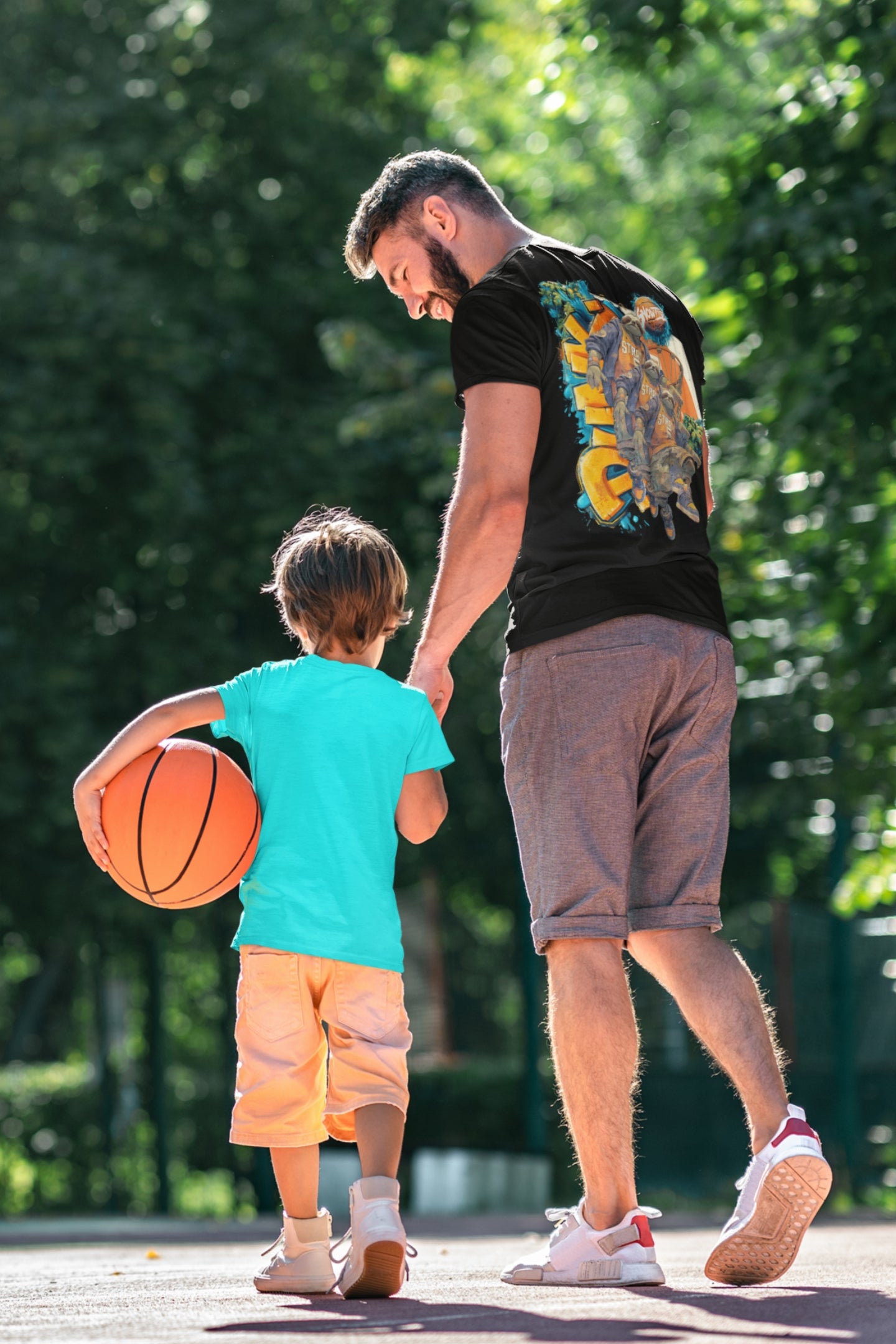 Snowtigz Dunk Shirt mit Graffiti und Basketballkorb