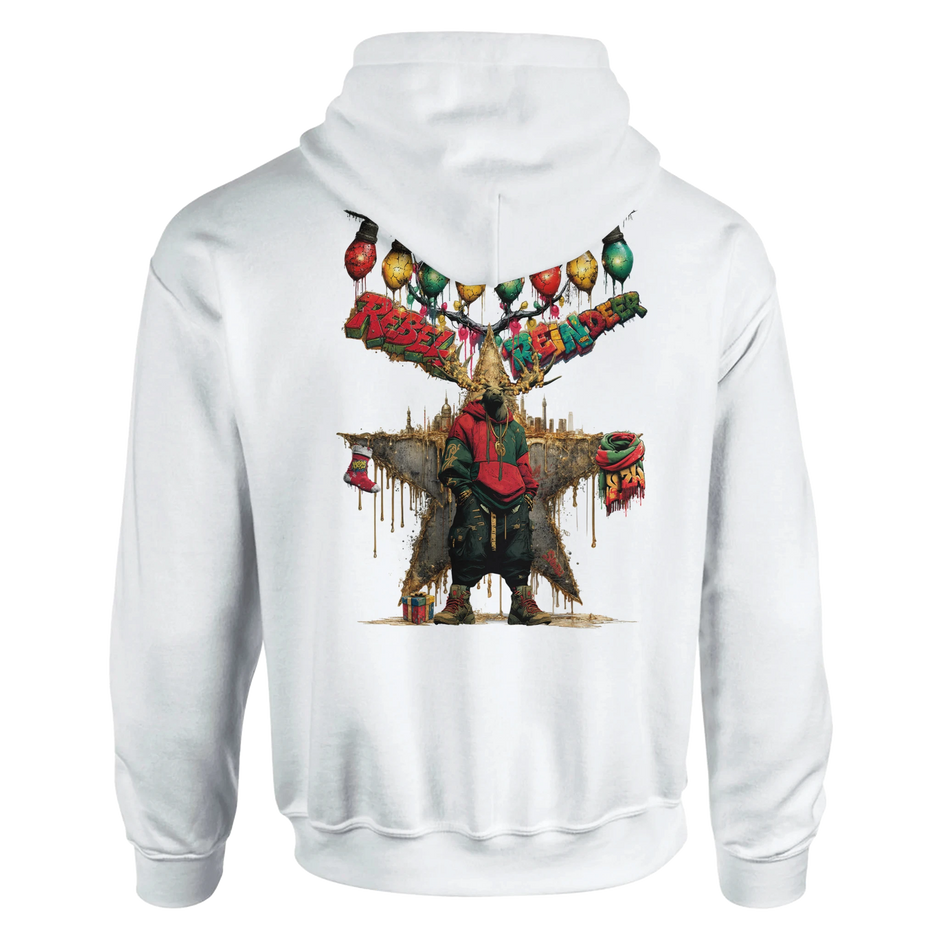 Weihnachten Hoodie Wildlife Edition – Snowtigz Rebel Reindeer Design.