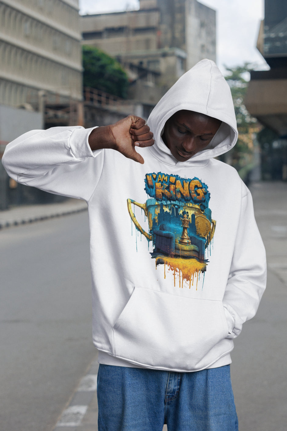Snowtigz King Hoodie mit königlichem Frontprint