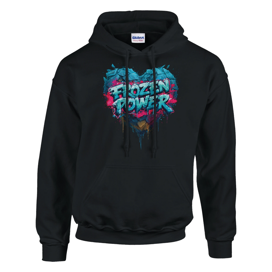 Damen Hoodie Snowtigz Frozen Power Streetwear mit Ice Heart Graffiti