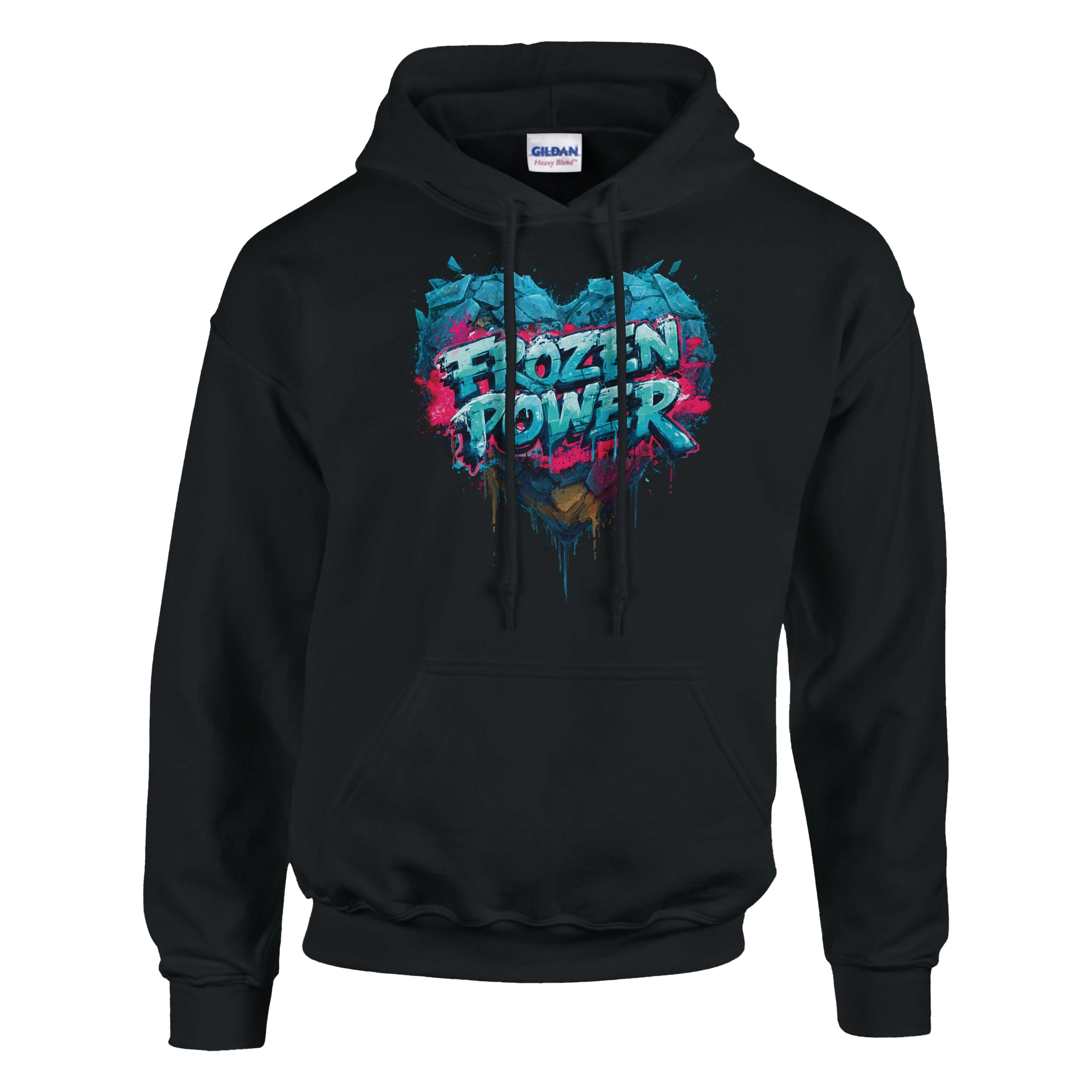 Damen Hoodie Snowtigz Frozen Power Streetwear mit Ice Heart Graffiti