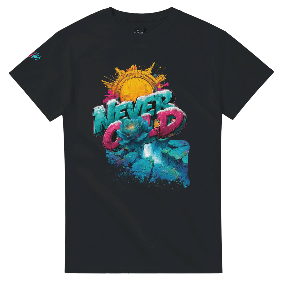 Damen Frontprint T-Shirt Snowtigz Never Cold Streetwear Look