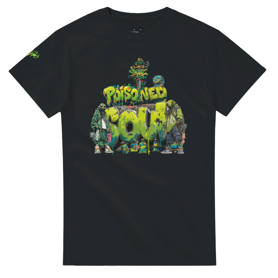 Urban Herren T-Shirt Poisoned Soul mit giftgrünem Snake Design