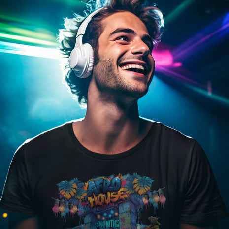 Snowtigz Herren T-Shirt Frontprint „Afro House“