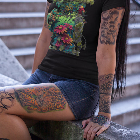 Damen Fashion Shirt Snowtigz Amazonia Tropical Urban Art