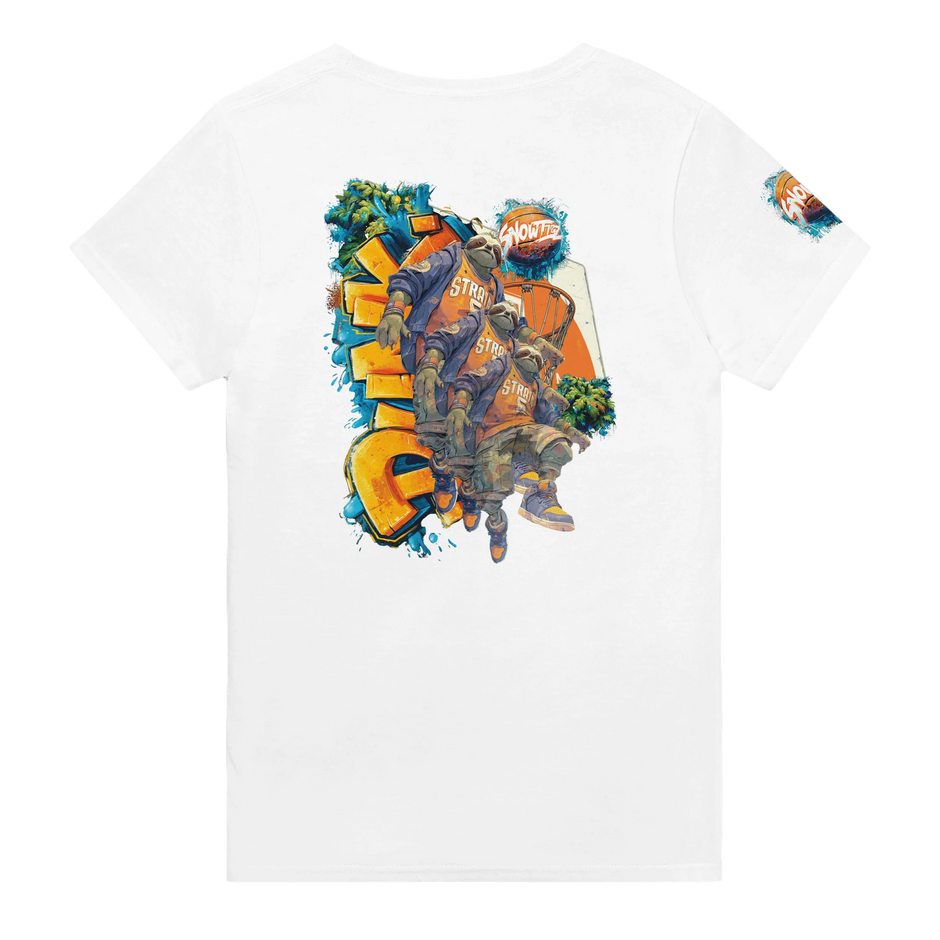 Urban Streetwear Shirt mit Faultier im Basketball-Look