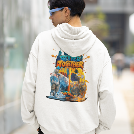 Snowtigz StreetStyle Hoodie Herren Backprint „Better Together“
