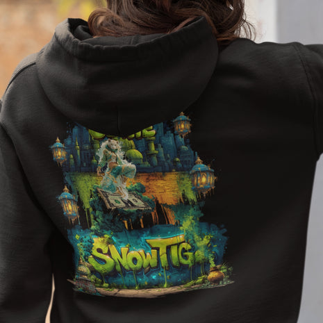 Snowtigz Damen Hoodie Backprint „Cash Genie“