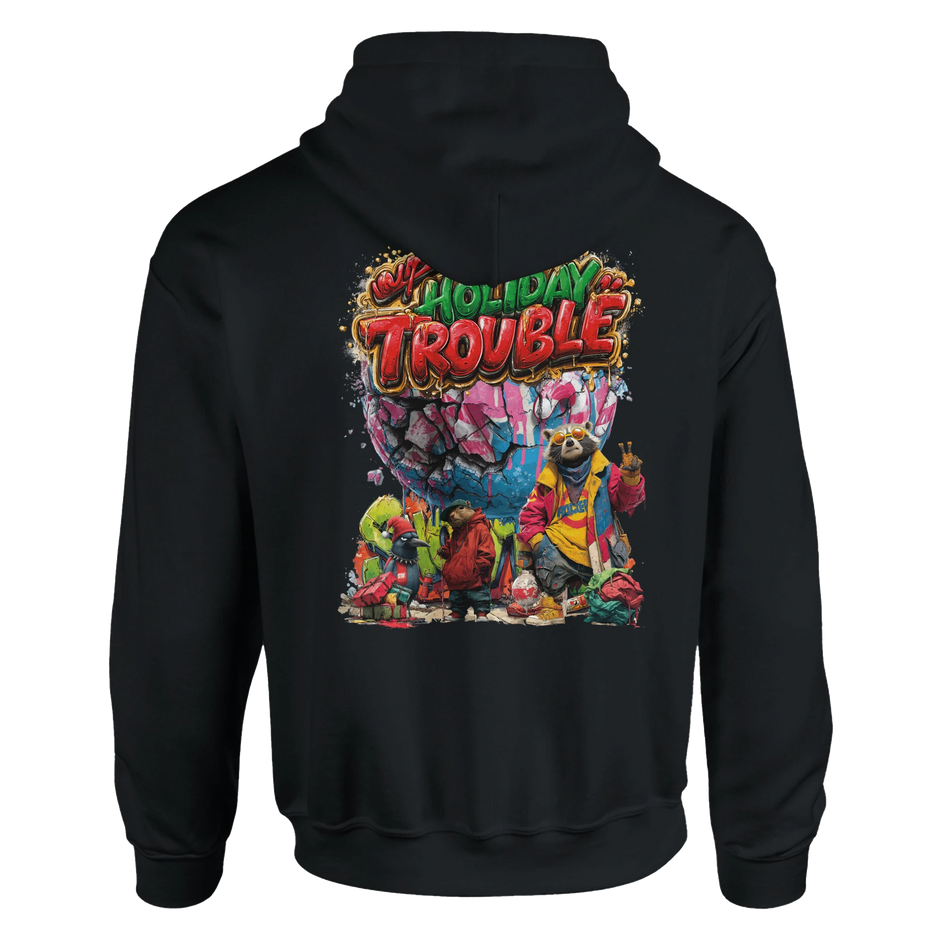 Snowtigz Weihnachtskollektion – Holiday Trouble Hoodie mit starkem Urban Backprint