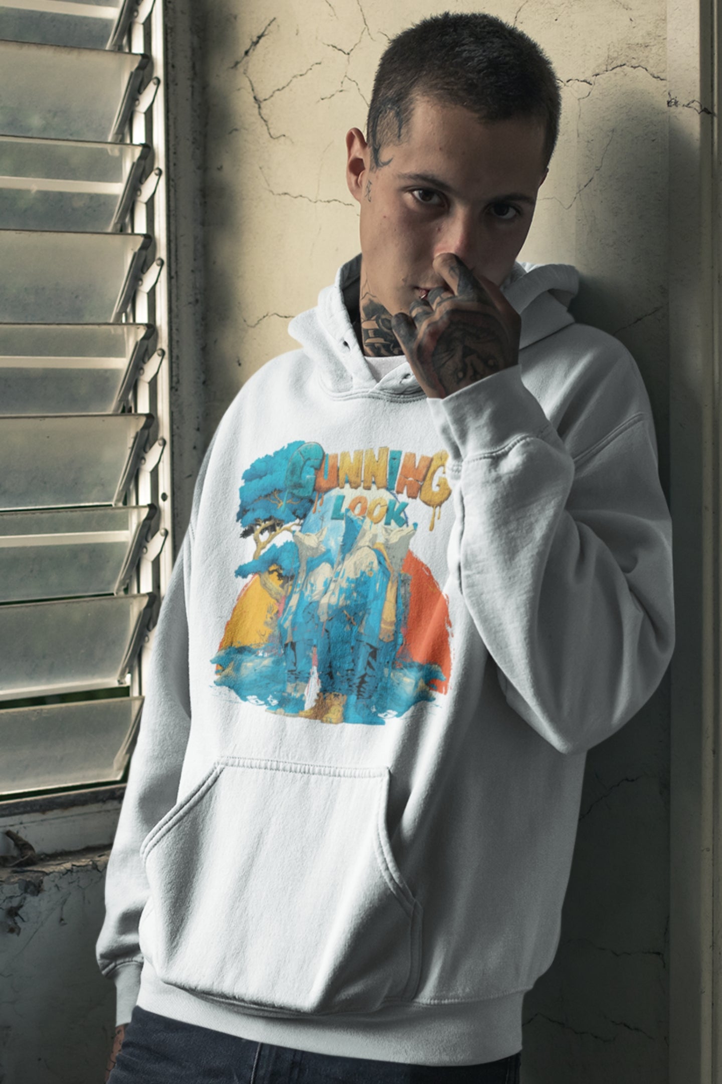 Snowtigz Herren Hoodie Frontprint „Cunning Look“
