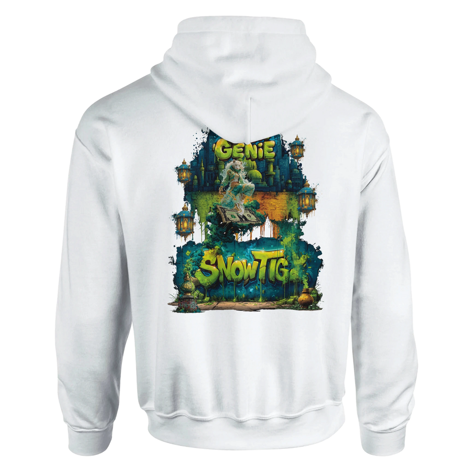 Streetwear Damen Hoodie Cash Genie mit urbaner Skyline