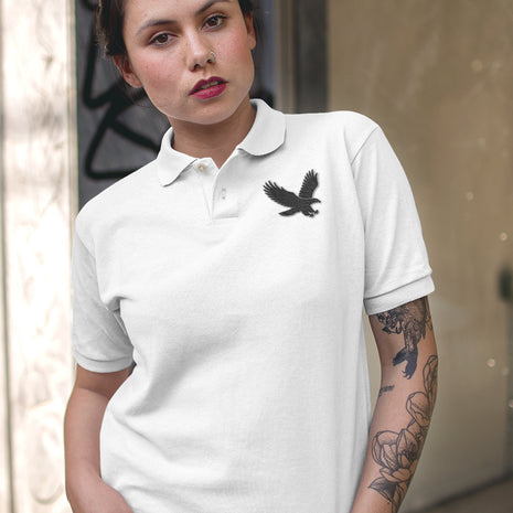 Damen Polo mit gesticktem Adler vorne