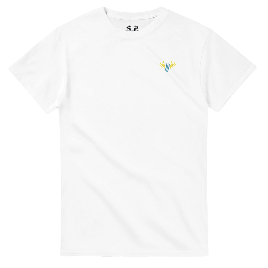 Damen T-Shirt mit Hoodie-Eule und weißen Flügeln