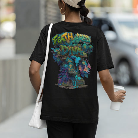 Snowtigz Damen T-Shirt Backprint „Feathered Diva“