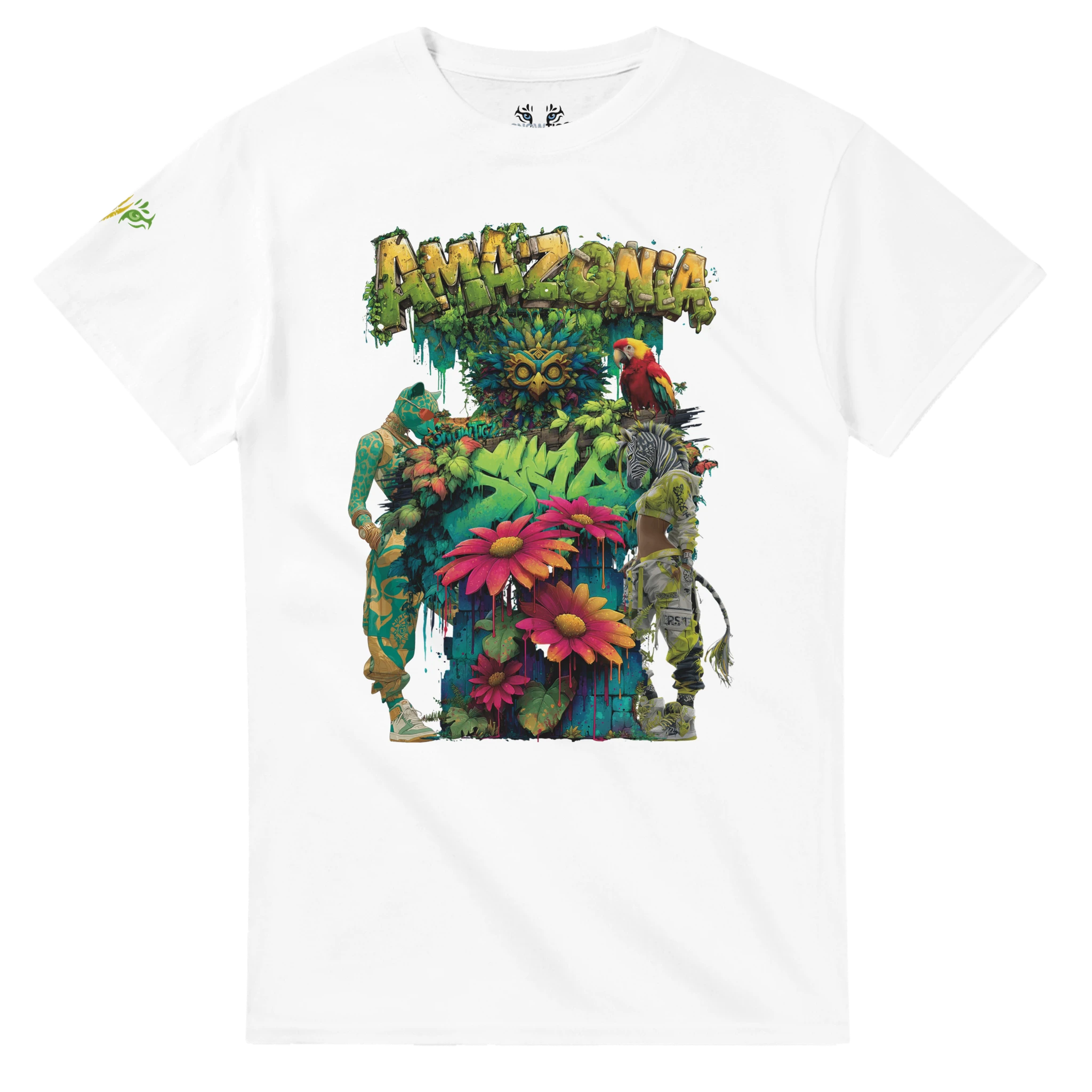 Damen Frontprint Shirt Snowtigz Amazonia mit farbenstarkem Motiv
