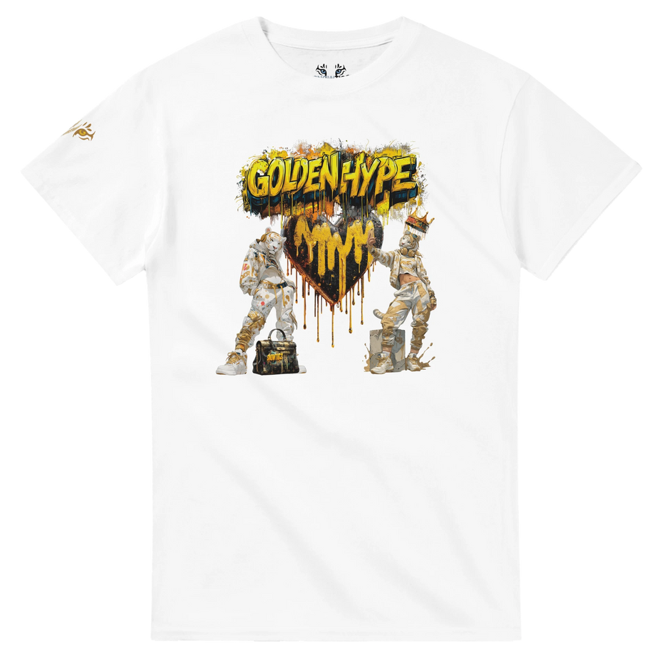 Damen Frontprint Shirt Snowtigz Golden Hype mit Tigerinnen Motiv