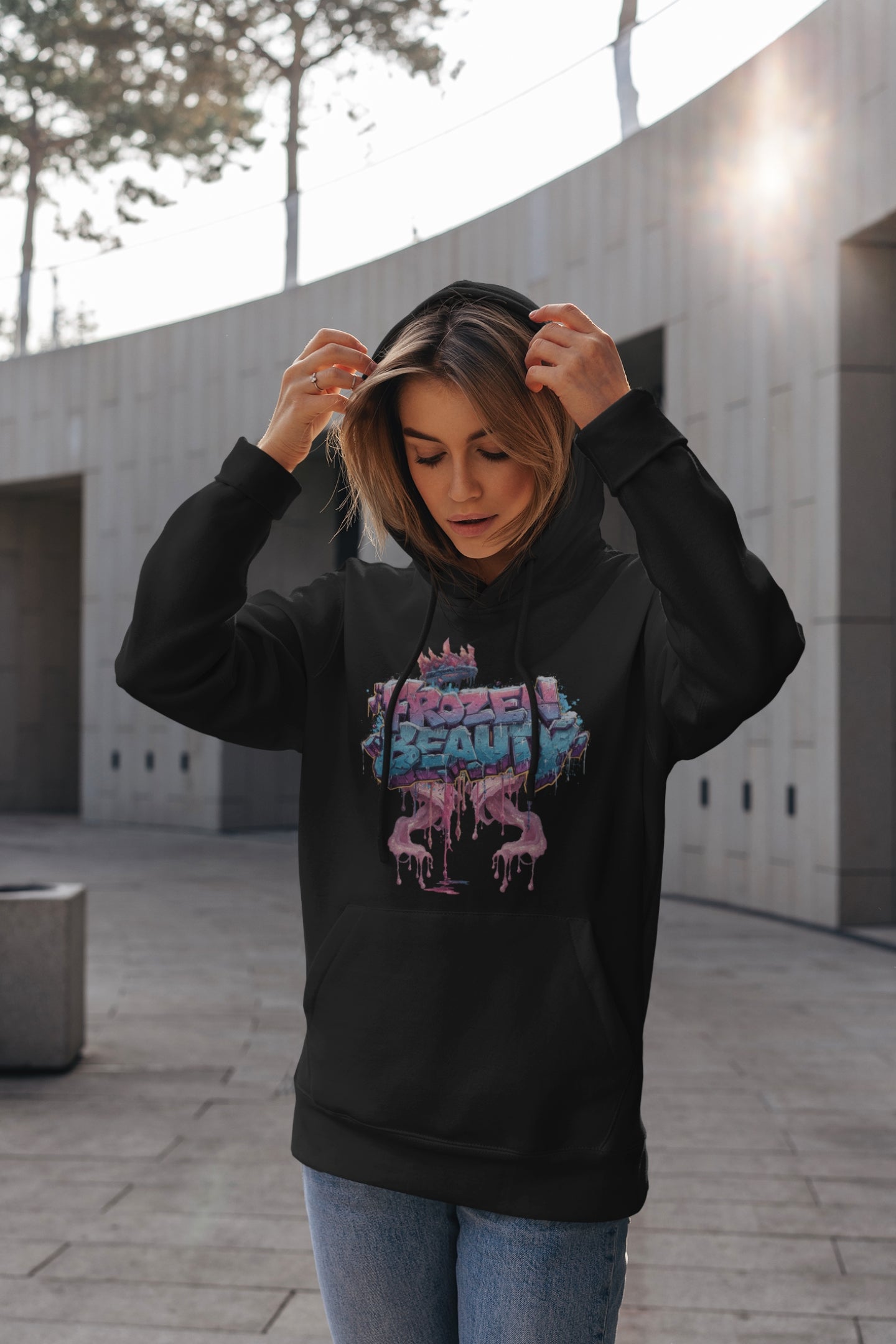Snowtigz Damen Hoodie Frontprint „Frozen Beauty“