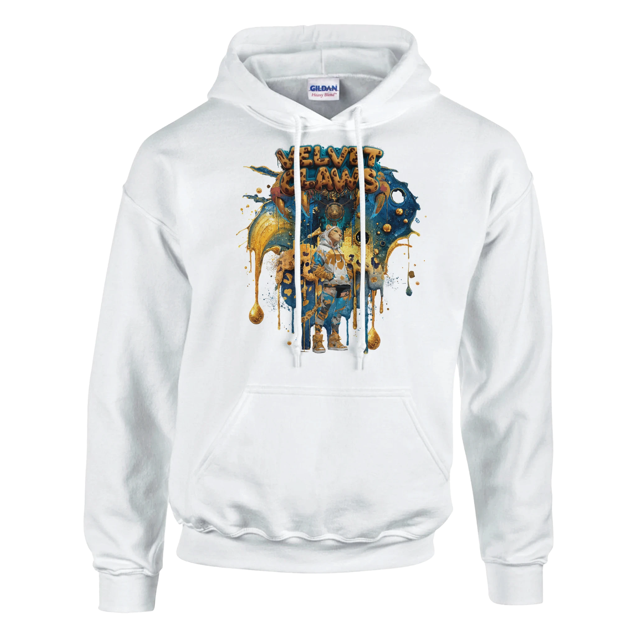 Streetwear Damen Hoodie mit Leopardin Frontprint