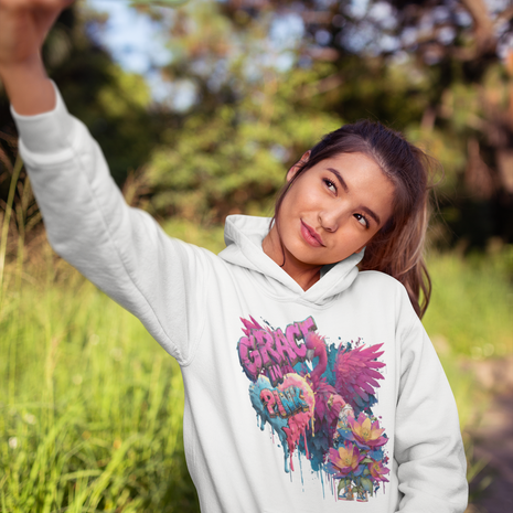 Snowtigz Damen Hoodie Frontprint „Grace in Pink“
