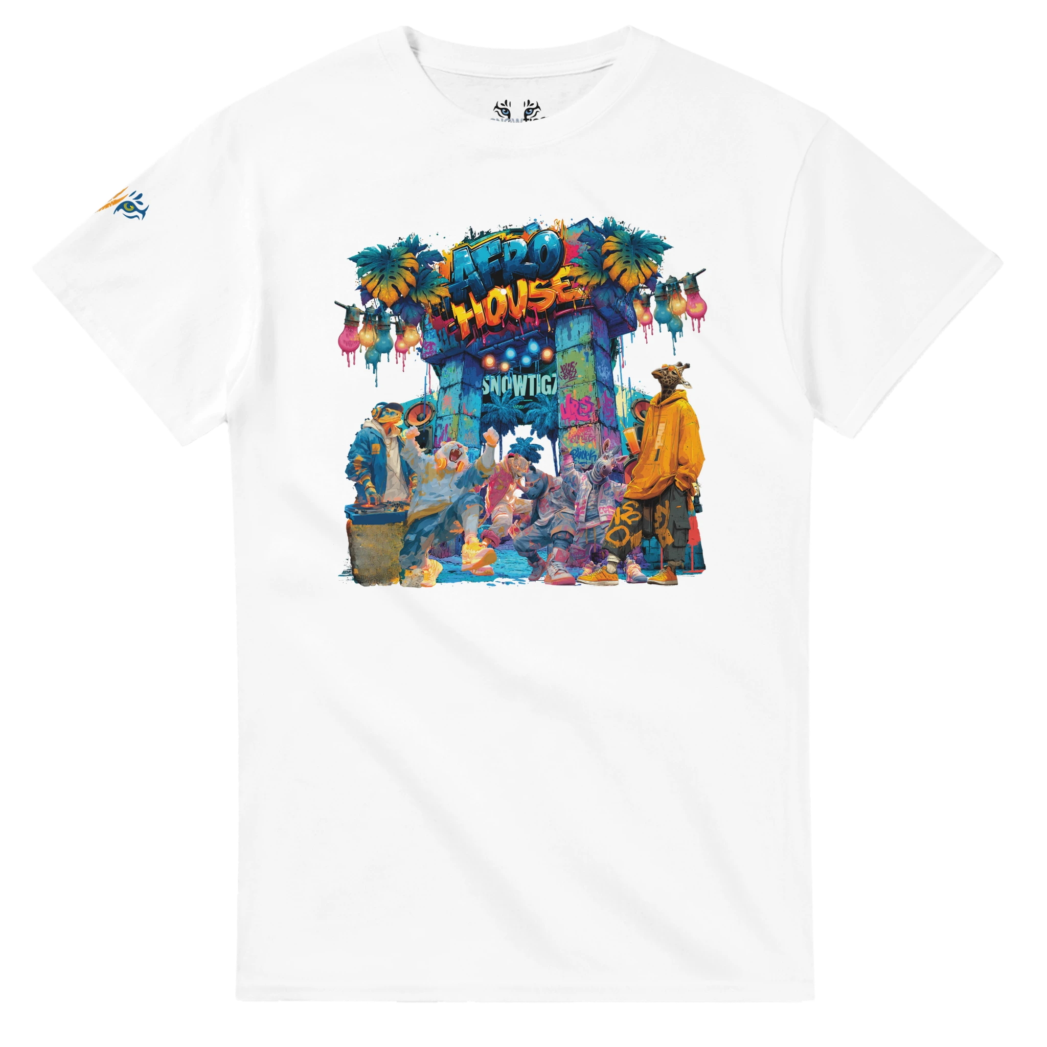 Urban Herren Shirt Afro House mit DJ und Dancefloor