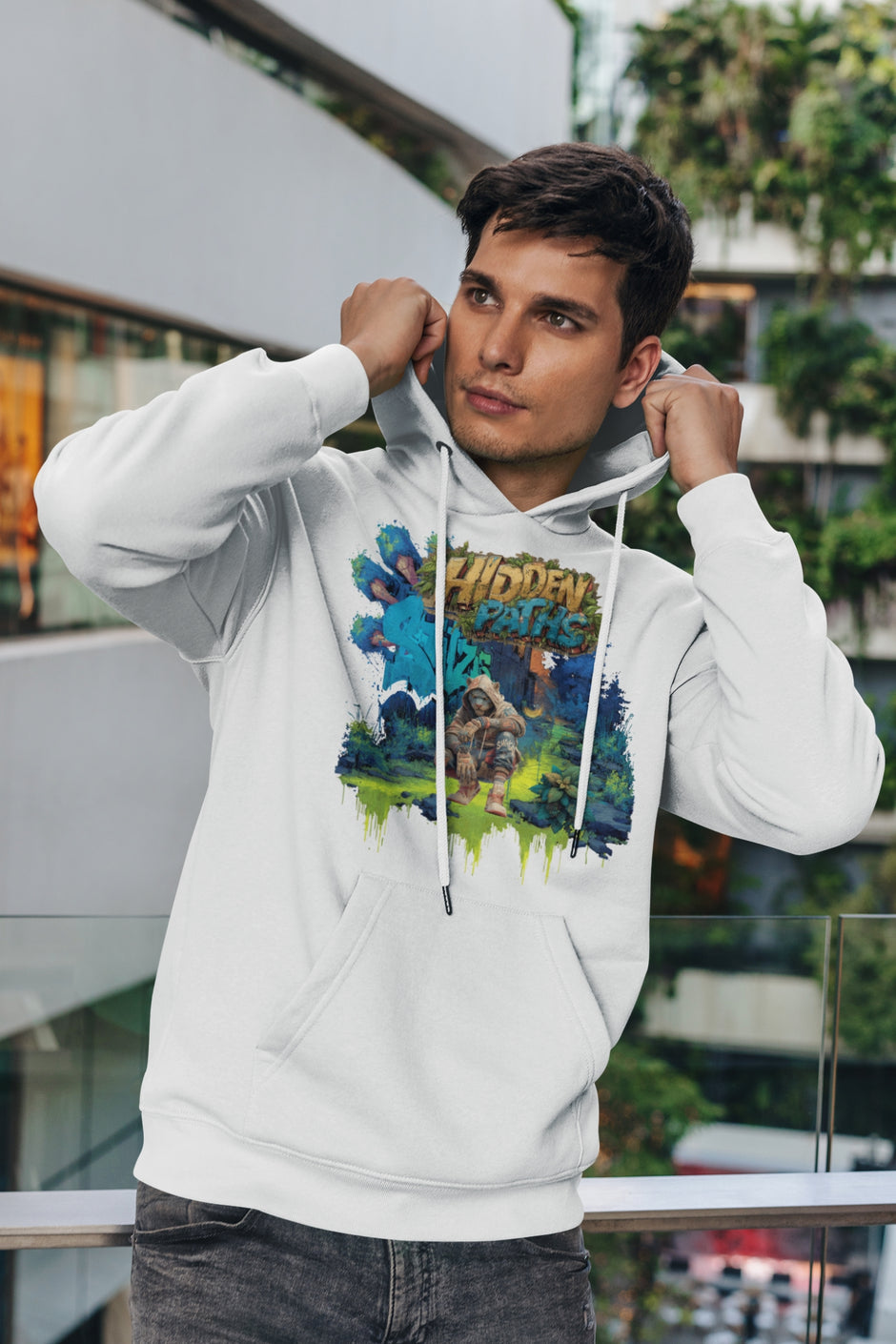 Snowtigz Herren Hoodie Frontprint „Hidden Paths“