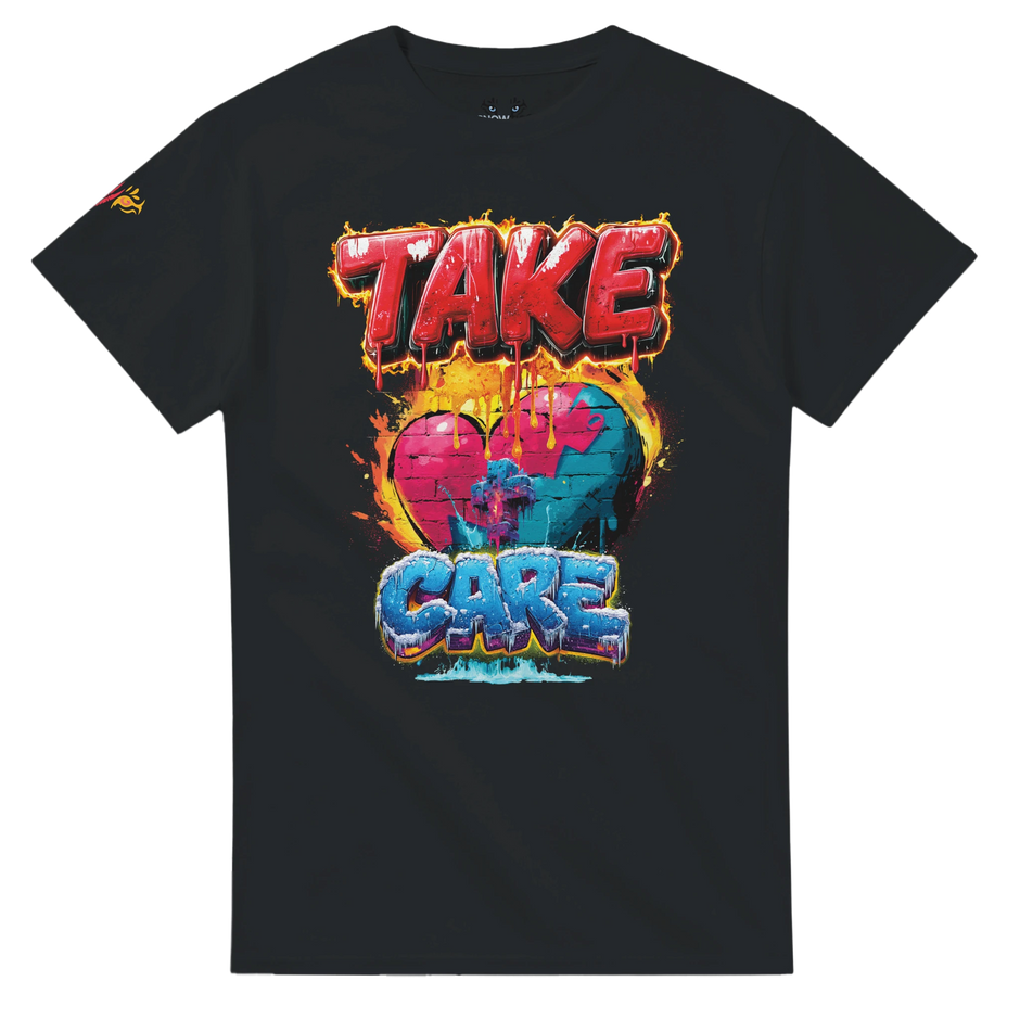 Streetwear Damen Shirt „Take Care“ mit Frontprint