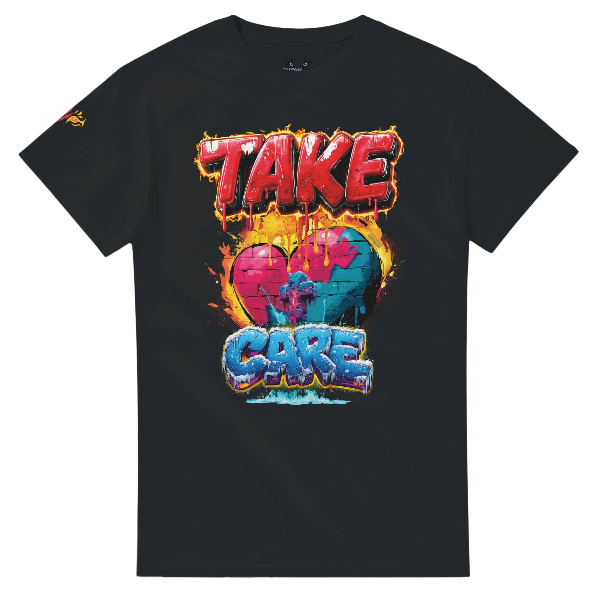Streetwear Damen Shirt „Take Care“ mit Frontprint