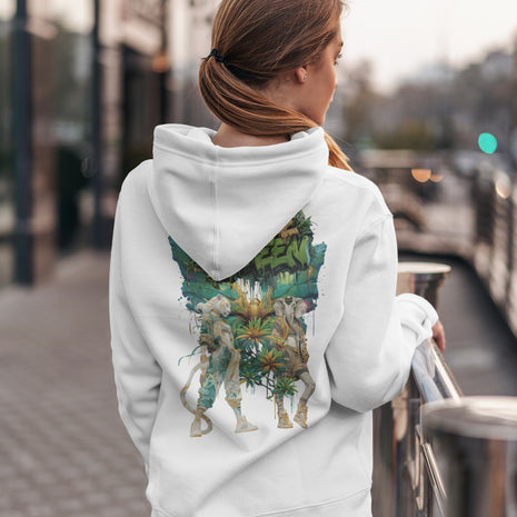 Damen Hoodie Snowtigz Jungle Queen mit tropischem Backprint
