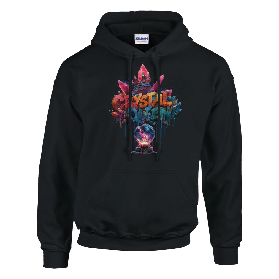 Urban Streetwear Damen Hoodie mit Queen Graffiti Print