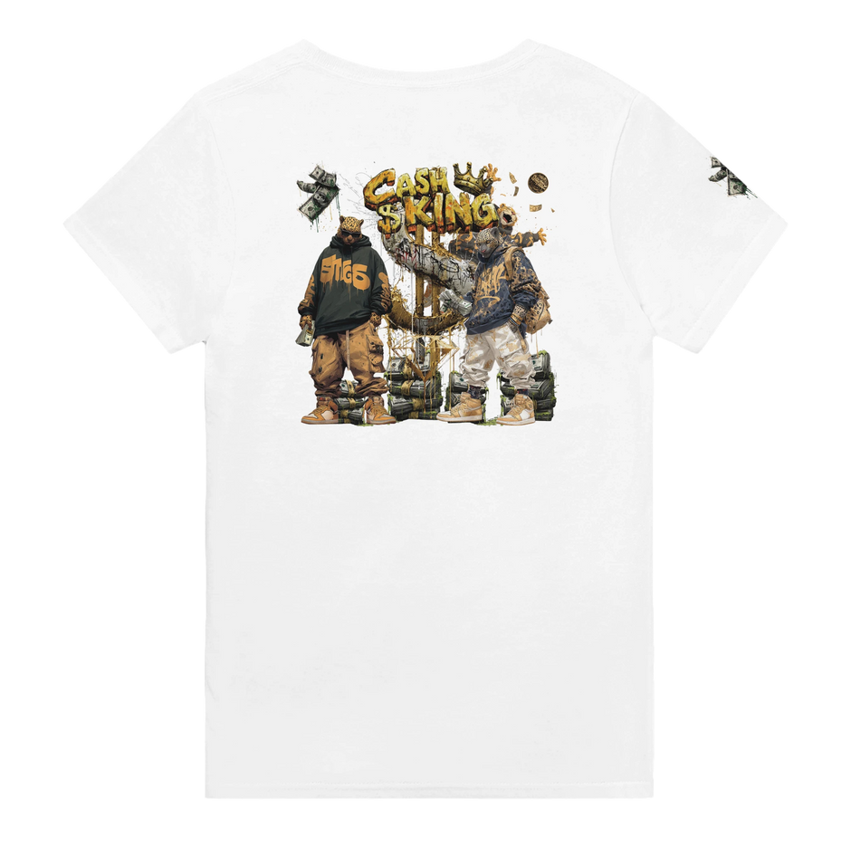 Urban Style Herren T-Shirt mit Dollar-Scheinen am Ärmel