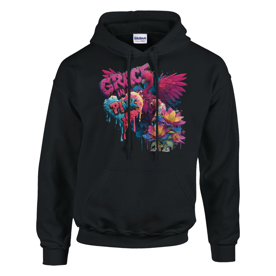 Damen Hoodie mit bunten Blüten und Wildlife Flair