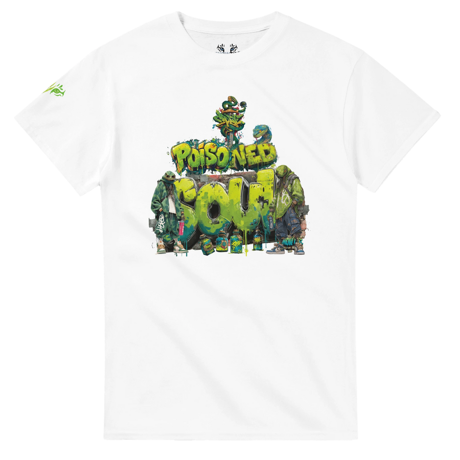 Streetwear Herren T-Shirt Poisoned Soul mit Snake Crew Design