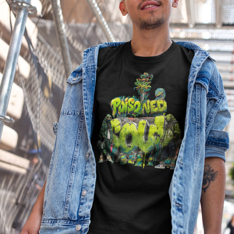 Herren T-Shirt Snowtigz Poisoned Soul mit Snake Graffiti Frontprint