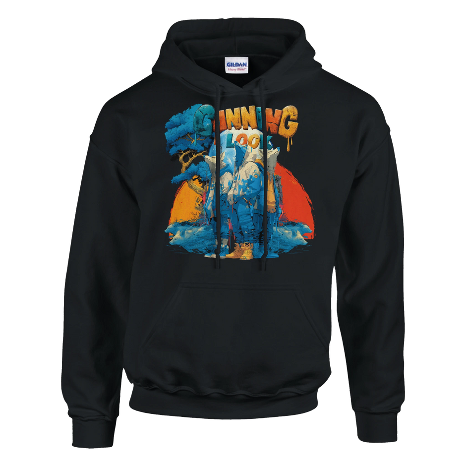 Wildlife Extended Herren Hoodie mit Graffiti-Elementen