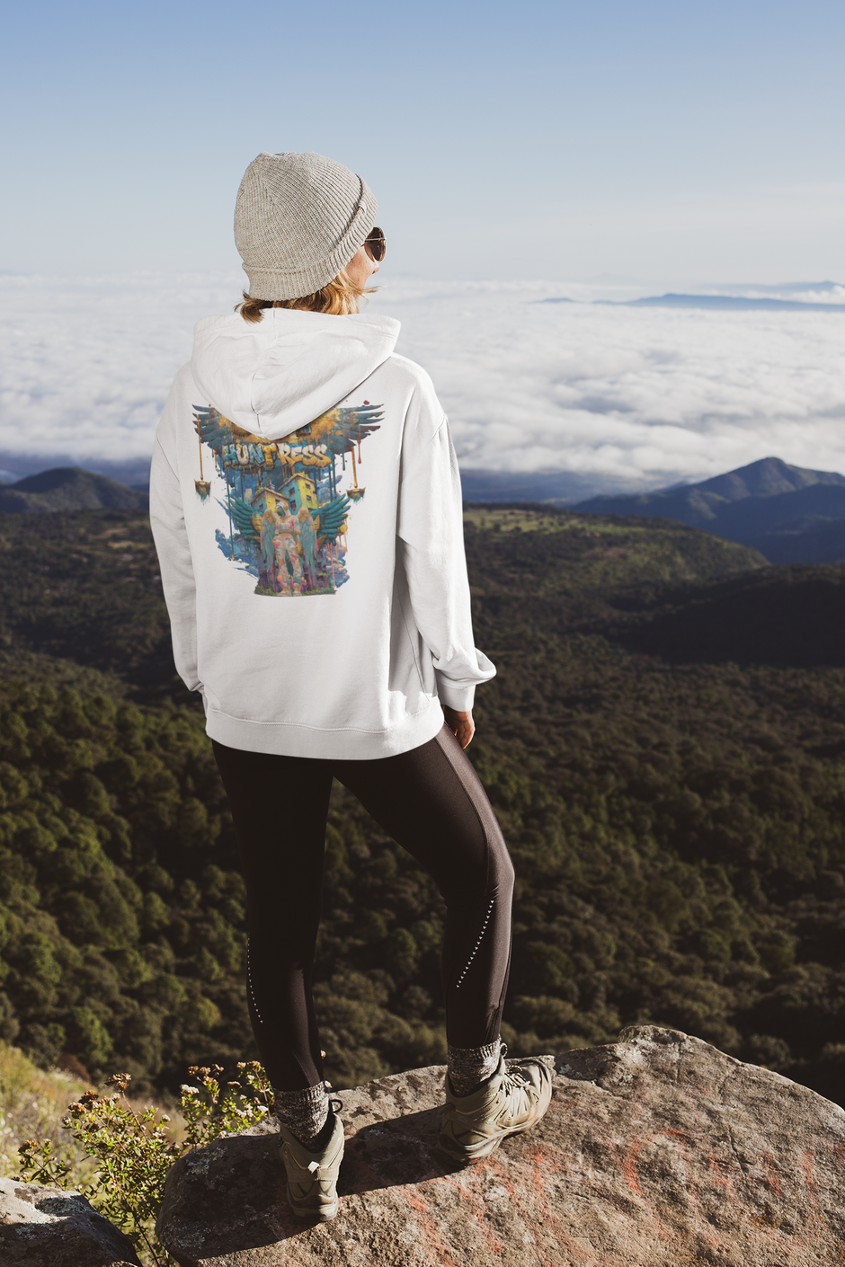 Snowtigz Damen Hoodie Backprint „Sky Huntress“