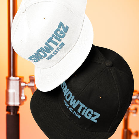 Snowtigz Pure Ice Flow Unisex Cap Stickerei in Schwarz und Weiß
