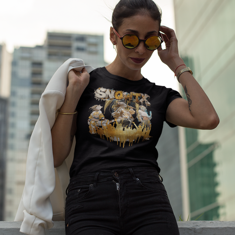 Snowtigz Damen T-Shirt Frontprint „SNOWTX“ mit Tigerinnen