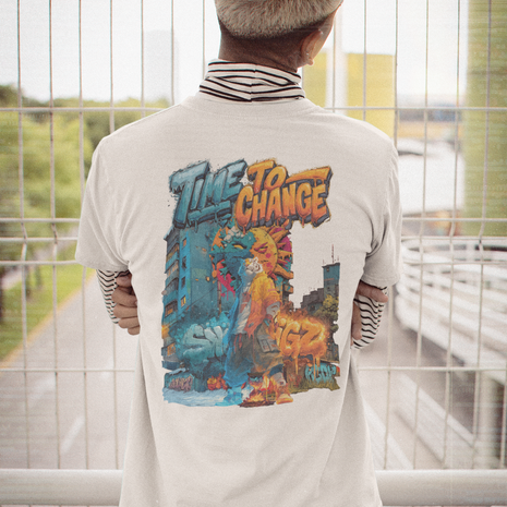 Snowtigz StreetStyle Herren T-Shirt Backprint „Time to Change“