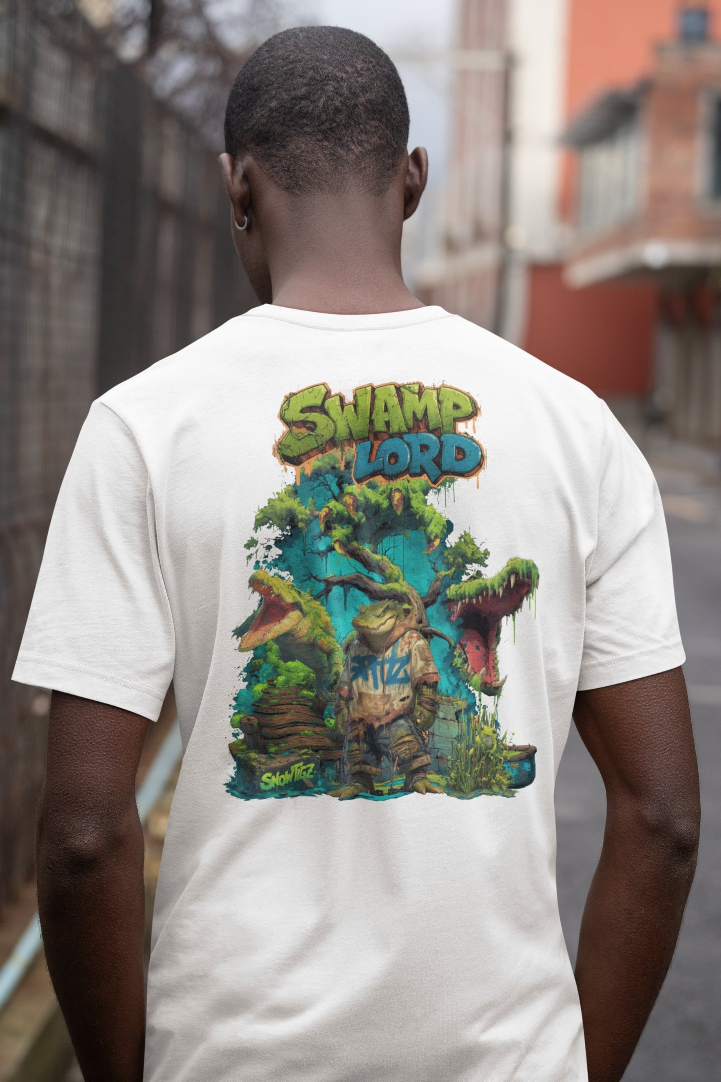 Snowtigz Herren T-Shirt Backprint „Swamp Lord“