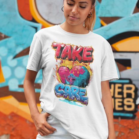Snowtigz Damen T-Shirt Frontprint „Take Care“