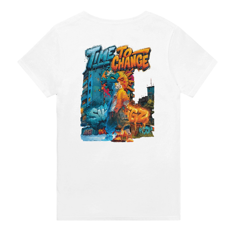 Urban Streetwear Shirt mit Tiger, Skyline und Graffiti