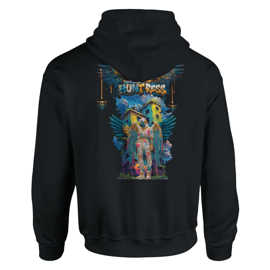 Wildlife Damen Hoodie mit gold-türkisen Flügeln