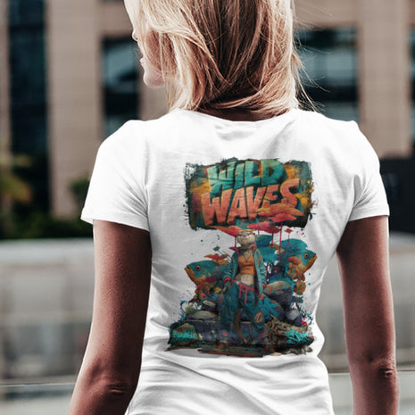 Snowtigz Damen T-Shirt Backprint „Wild Waves“