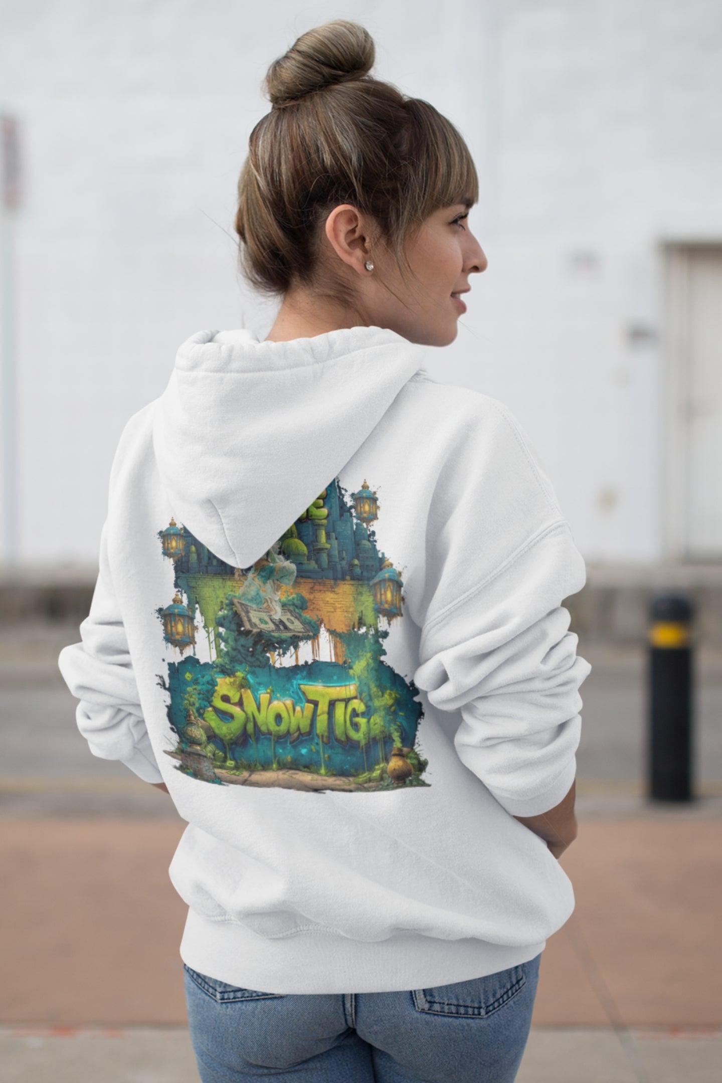 Snowtigz Hoodie für Frauen mit Genie- und Geld-Motiv