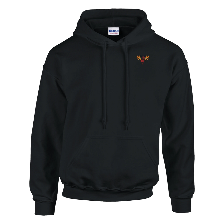 Streetwear Weihnachtsdesign – Silent Night Not Here Hoodie Unisex mit Backprint. Vorne das passende Brand zum Design auf der Rückseite.